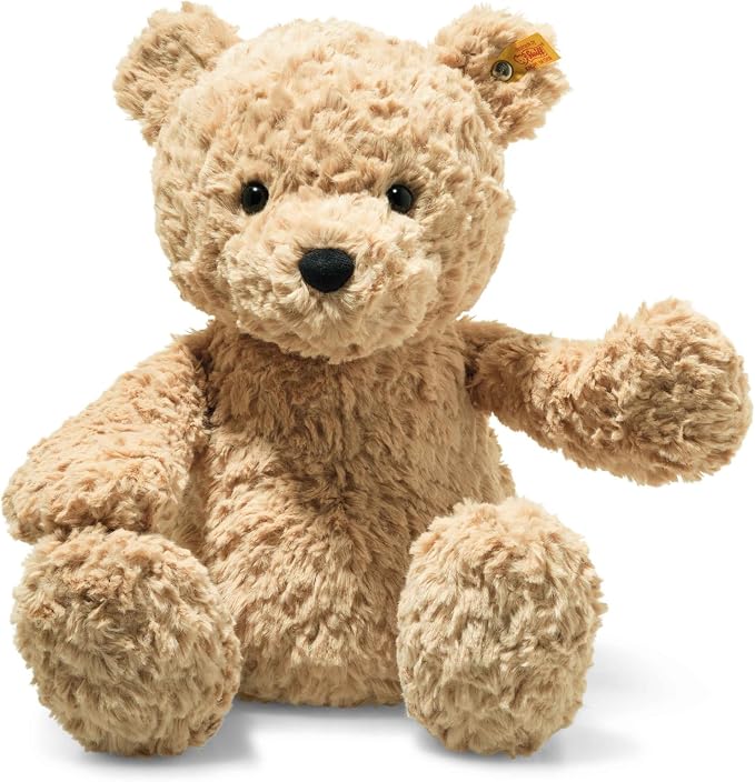 Steiff Jimmy Teddy Bear – Soft Cuddly Friends, Premium Plush Stuffed Animal Toy for Kids (Light Brown, 16")
