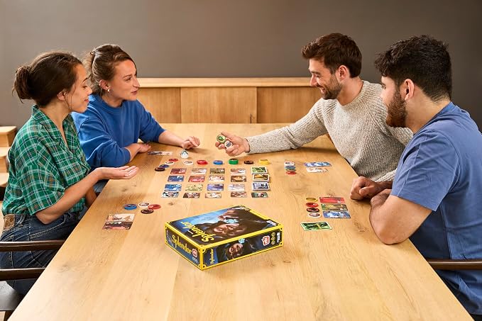 Asmodee Splendor Board Game - Gem Trading & Engine-Building Strategy for Adults & Families, Adult Board Games, Family Fun for Adults, 2-4 Players Ages 10+, 30 Minute Playtime