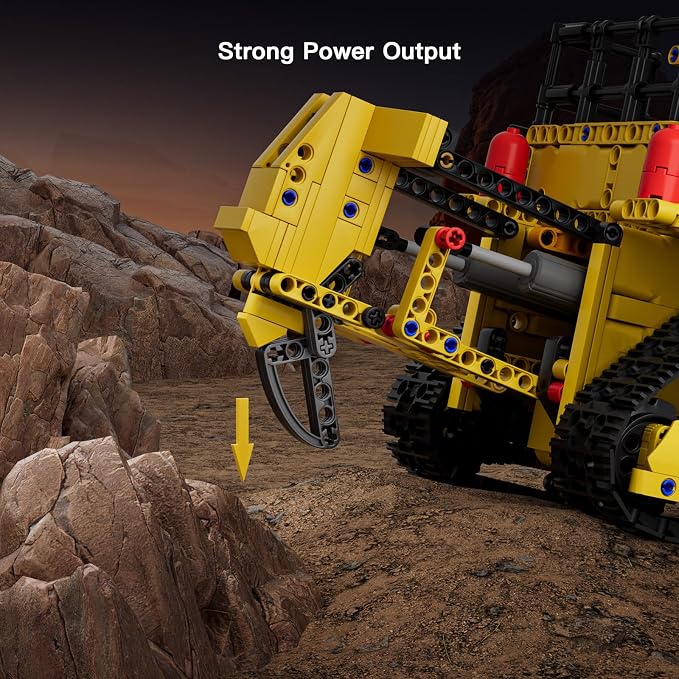 RC Bulldozer Building Set, 1508 Pcs Motorized Remote Control Construction Vehicle Model, 15084 STEM Engineering Blocks Toy for Adults 14+, APP and Controller Dual Control Collectible