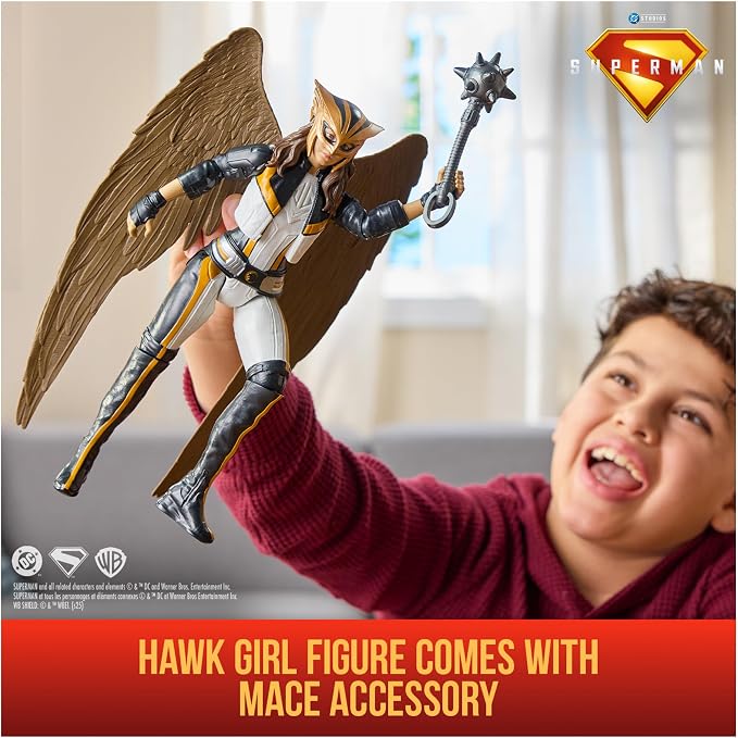 DC Comics, Superman, Green Lantern, Hawkgirl, and Mr. Terrific 4-Pack, 12-Inch Action Figure Set, Superhero Toys for Kids Ages 4 and Up