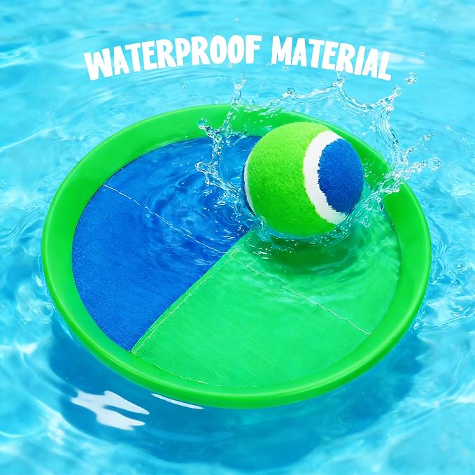 TEILLNET Toss and Catch Ball Game Set, Beach Pool Toys Games for Family Kids Adults, Indoor Outdoor Yard Lawn Park Fun Sports Gifts for Boys Girls Ages 3 4 5 6 7 8 9 10 11 12