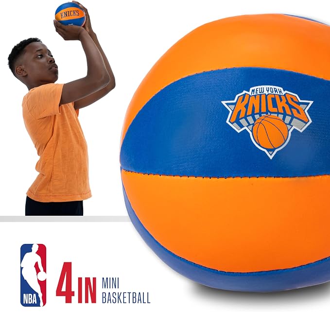 Franklin Sports NBA Toy Basketballs - 2 Pack of Kids Soft Mini Basketballs for Over The Door + Indoor Hoops - NBA Fan Shop