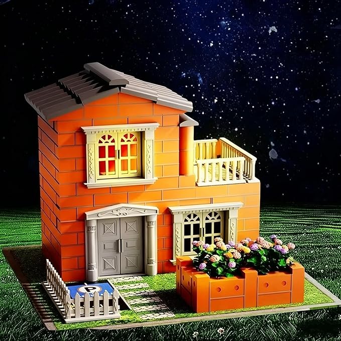 Mini House Building Kit for Kids Age 8+, Real Mini Bricks DIY Tiny House Construction Set, STEM Creative Building Blocks Toys, Educational Hands-On Architecture Craft Gifts for Boys Girls