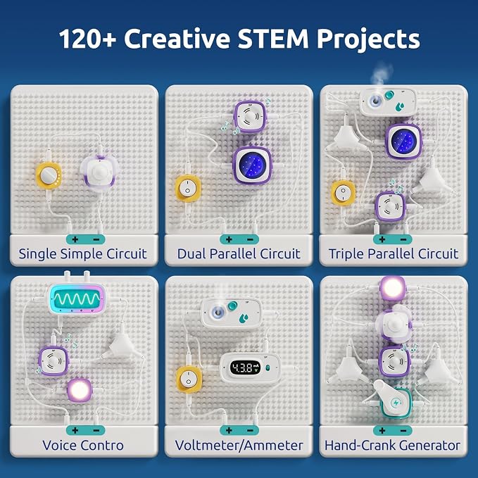 Science Can STEM Toys for Ages 8-13, Circuit Board for Kids with Smart Voice Control, Electronics Exploration Kit 120+ Circuit Projects, Educational Stem Kits for Kids Age 8-10