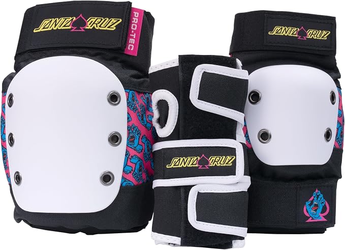 Pro-Tec Street 3-Pack Pad Set - Protective Gear for Skateboarding, Roller Skating, Scooter, Bicycling