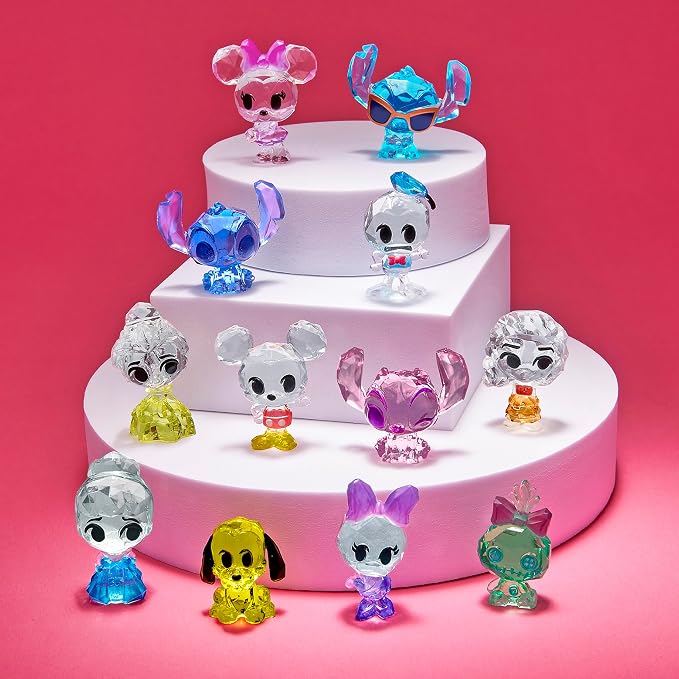 Cra-Z-Art Disney Crystal Surprise Series 1, Mini Collectible Crystal Figures with Activity Compound, Collectible Blind Bag Inspired Figures, Kids Toys for Ages 3 and Up (Pack of 2)