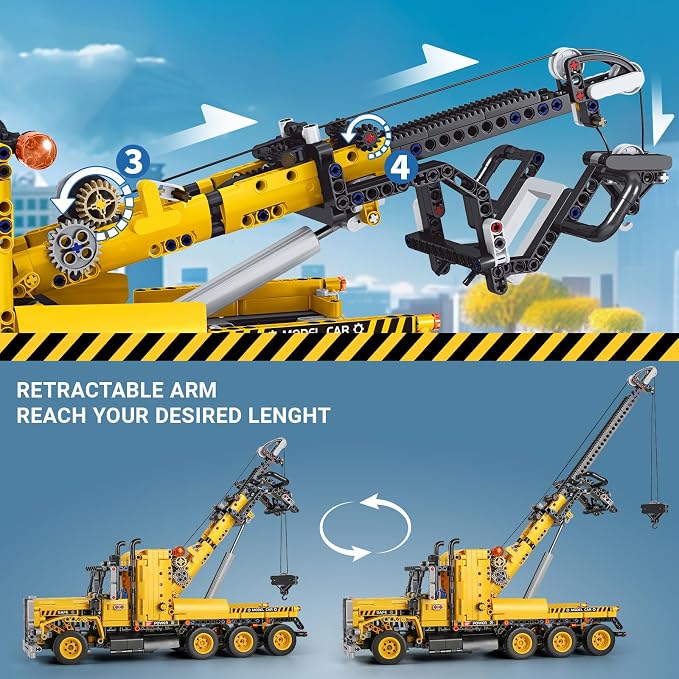 Mould King 17011 Heavy-Duty Tow Truck Building Toy Set, Technology MOC Road Trailers Building Gift Toys for Age 14+/Adult (1,250 Pieces)