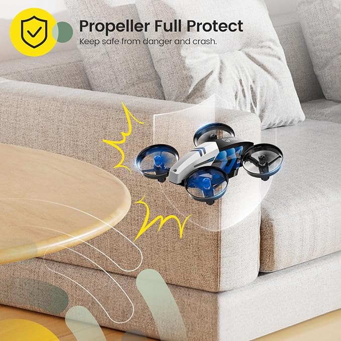 Holy Stone HS210T Drones for Kids, 2 IN1 MINI Indoor Drone with Land & Fly Mode, Four Posture Deformations RC Quadcopter with 3D Flip, Auto Hovering, Easter day& Birthday Toy Gift for Boys and Girls