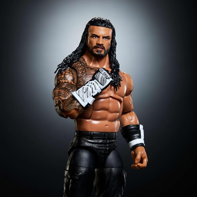 Mattel WWE Elite Action Figure & Accessories, Series #126 Set, 6-inch Collectible Roman Reigns with 25 Articulation Points & Swappable Hands