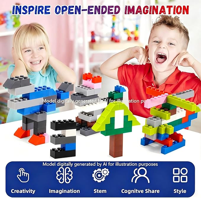 100 Piece Brown Bricks Bulk Assortment Pack, 9 Size Brown Classic Building Blocks Bricks, Compatible with Lego Parts and Pieces(Color: Brown)