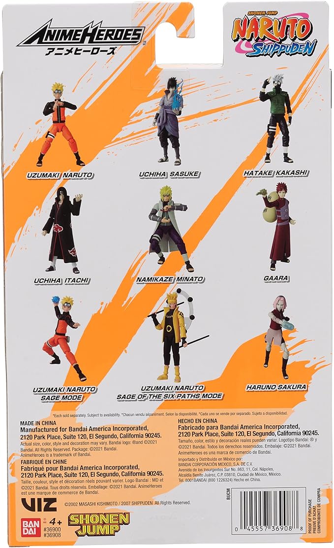 ANIME HEROES - Naruto Shippuden - Naruto Uzumaki (Sage of Six Paths Mode) Action Figure