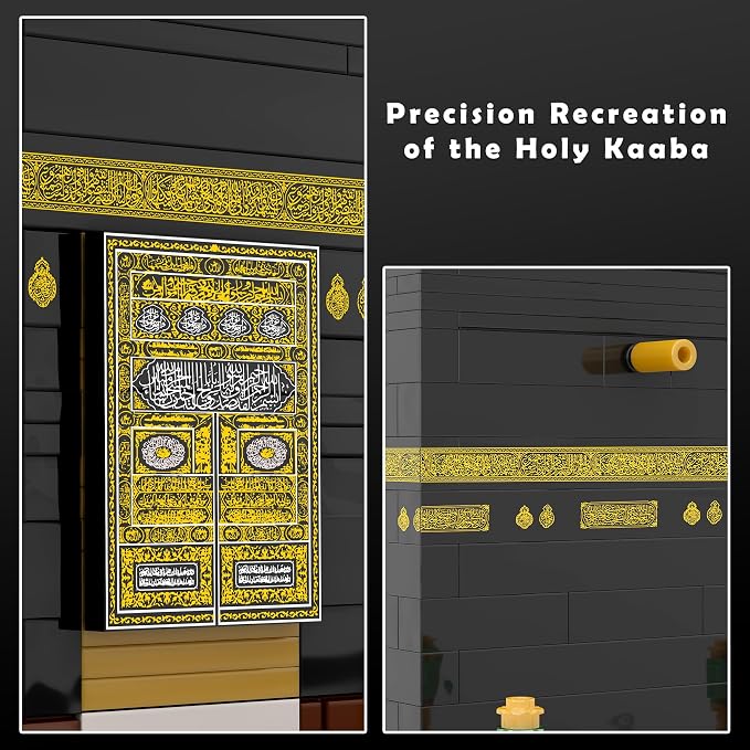 Kaaba Building Set – 446Pcs Architecture Model Kit of Mecca Great Mosque, Adult Building Blocks for Home Office Display, Collectible Landmark Set