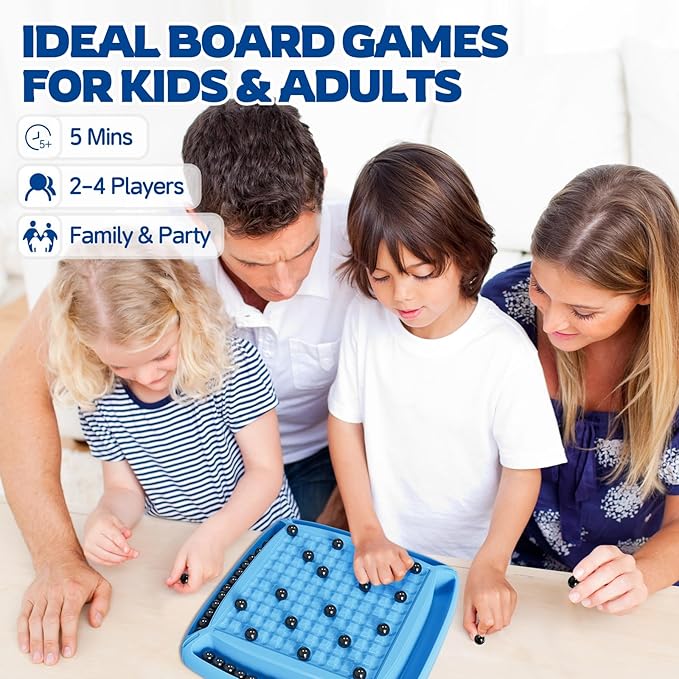 Magnet Game, Magnetic Game for Kids and Adults, Table Top Board Game for Kids 8-12, Magnet Chess Game 40Pcs for Family Games Night, 2-4 Players