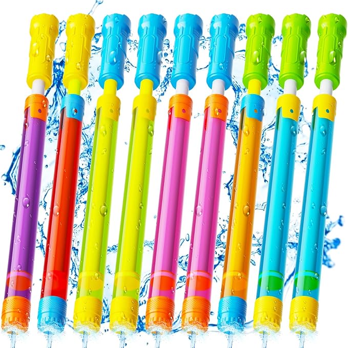 Water Gun Squirt Toys for Kids Adults: 9 Pack Water Blaster 40ft Squirt Gun for Age 3-4-5-8-12 Girls Boys, Fun Water Squirter Toy for Swimming Pool Beach Summer Outside Party Yards Games Outdoor