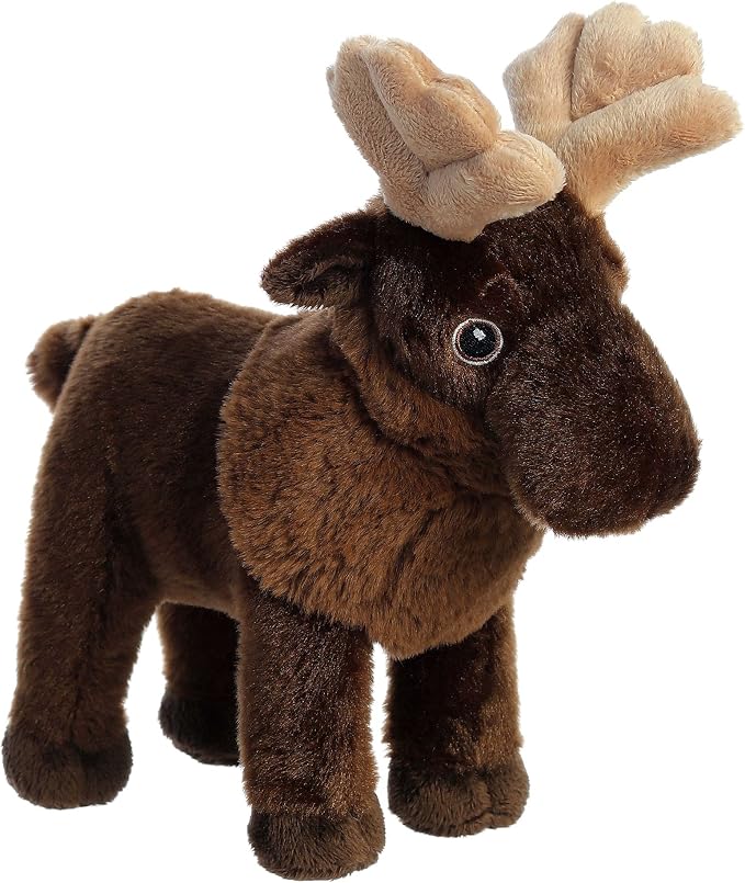 Aurora® Responsibly Made Eco Nation™ Moose Stuffed Animal - Ideal for Playtime Adventures - Perfect for Birthdays or Just Because - Brown 9 Inches