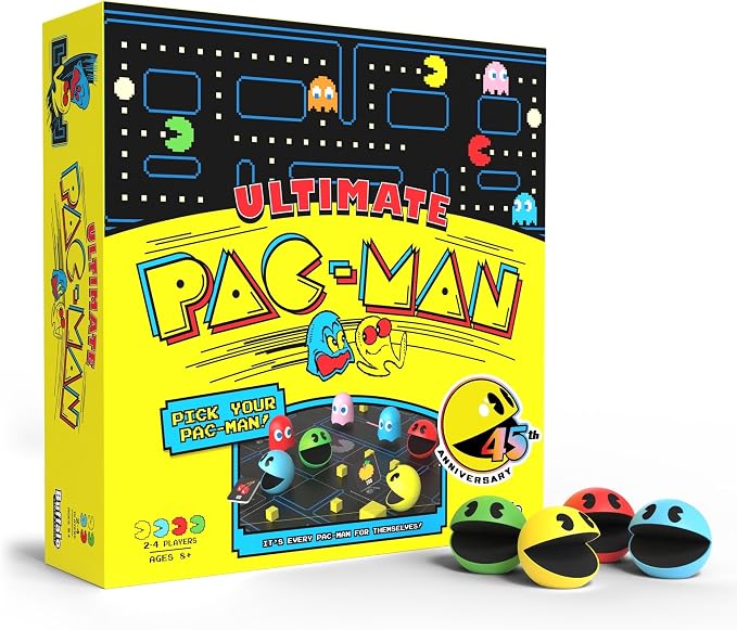 Ultimate PAC-MAN Board Game - Retro Arcade Classic! - Official Licensed - 2-4 Players, Ages 8+