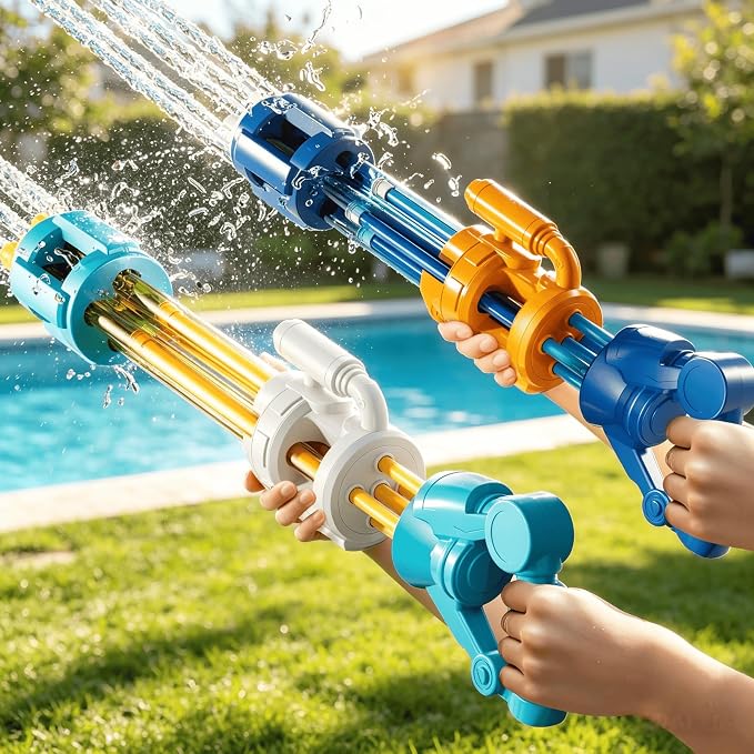 2 Pack Water Guns for Kids, Soaker Squirt Water Gun Toys, Beach Backyard Party Play Game Activities, Outdoor Swimming Water Pool Guns Birthday Gifts Toy for Kid Adults Ages 4-8 8-12 Boys Girls