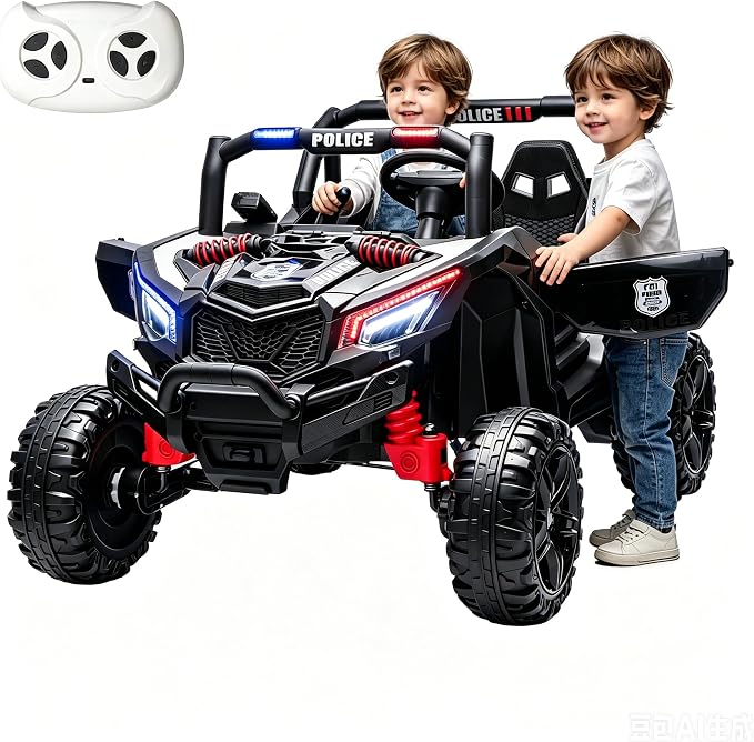 4WD UTV 24V Ride On Toys for Big Kids Ride On 2 Seater Ride On Toys Kids | 2 Seater Ride On Car for Kids Side-by-Side UTV Electric Cars for Kids Electric Ride Car Ride On Toys for Kids 4-8