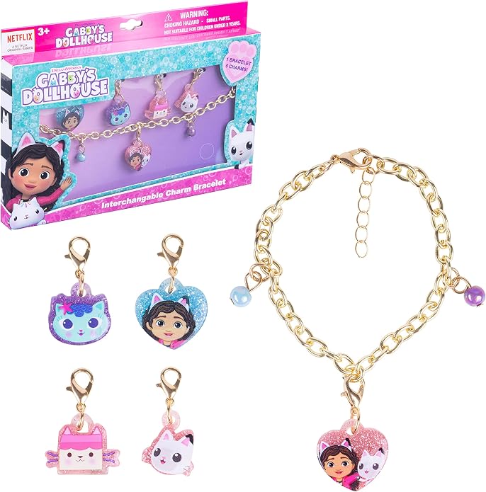 LUV HER Girls Add A Charm Toy Bracelet and Costume Jewelry Box Set - Ages 3+
