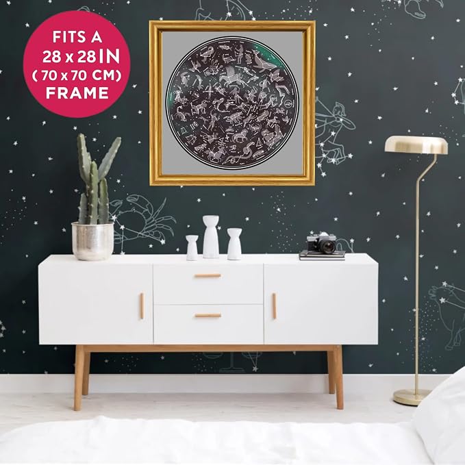 Ridley's Games: Map of The Stars 1000-Piece Jigsaw Puzzle |Perfect for Astrology/Astronomy Lovers with Over 30-Unique Constillations | Perfect Room Décor Once Completed | Storage Tube Included
