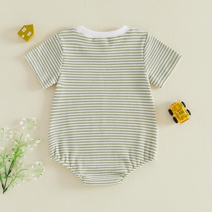 Kavousa Baby Boy Clothes Summer Baby Boy Bubble Romper Short Sleeve Jumpsuit One Piece Outfit Newborn Infant Clothing