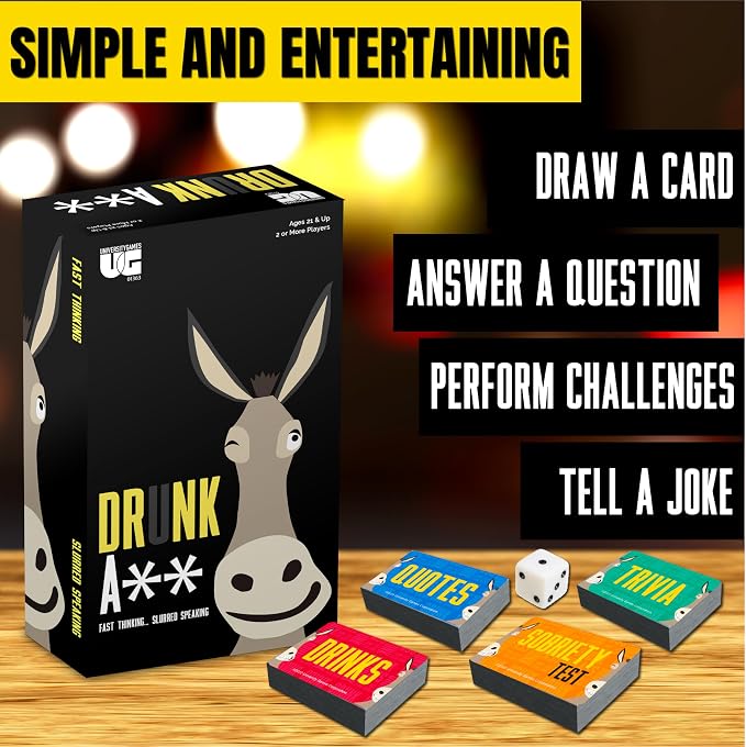University Games | Drunk Ass Team Trivia Game, for Ages 21 and Up and 4 or More Players