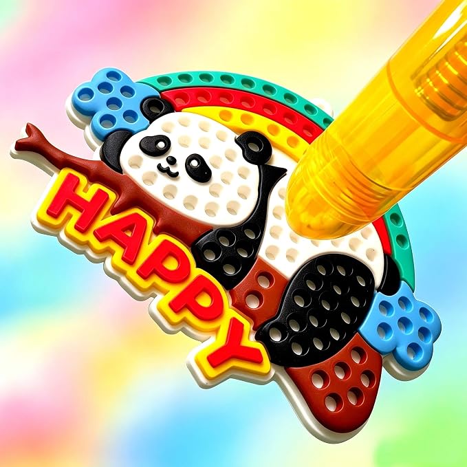 VattaFrast 30 Colorful Templates,Magical Bead Painting, Birthday Gift for Girls & Boys Ages 4-12 Years Old, 10 Bead Pens, Creative Arts Crafts Activity for Kids
