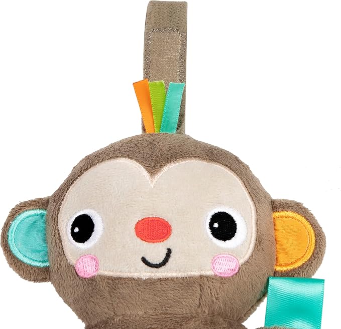 Bright Starts Pull, Play & Boogie Musical Activity Toy for Stroller - Monkey - Unisex, Newborn +