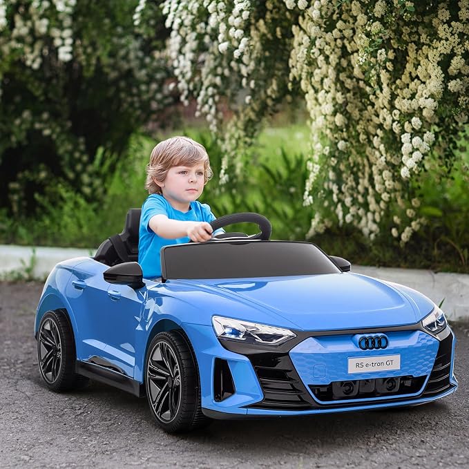 Aosom Licensed Audi RS e-tron GT 12V Ride On Car Truck for Kids, Electric Car Ride On Vehicle w/Parent Remote Control, Music, Lights, for Toddlers, Blue