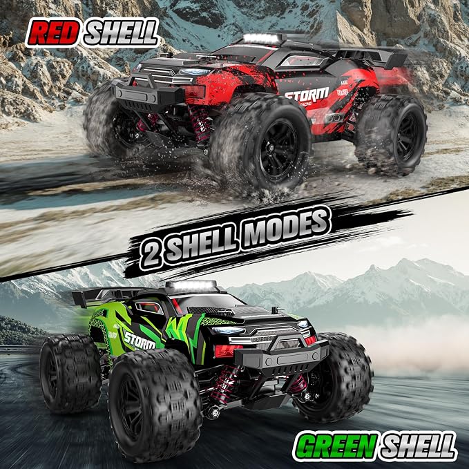 1:18 RC Cars, 2.4GHz 4WD High Speed 40 KM/H Remote Control car with Drift Wheel, All Terrain Off Road Monster Truck RC Drift Car with Gyro for Adults Boys 8-12