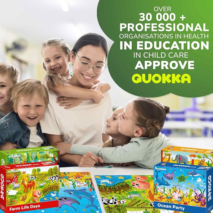 QUOKKA Puzzles for Kids Ages 4-6 - Set of 4 x 60 Pieces Jigsaw Preschool Puzzles for Toddlers 3-5 - Animals and Ocean Toys for Children Ages 6-8 - Gift for Kindergarten Boys and Girls 7-10 Year Old