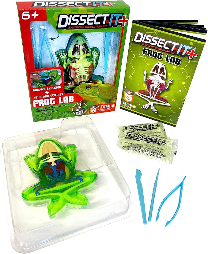 Dissect-It Upgraded Frog Dissection Toy Kit, Lab Experience Simulation Toys, STEM Toys for Animal Science, Anatomy, and Home Learning