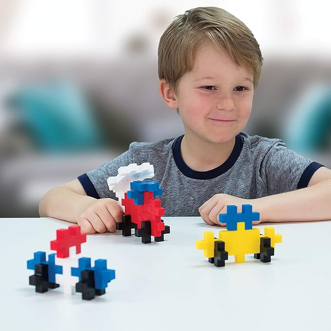 PLUS PLUS Big - 400 Piece Set in Storage Tub - Interlocking Large Puzzle Building Blocks, Quiet Stem Toys for Toddlers - Gifts for Boys & Girls