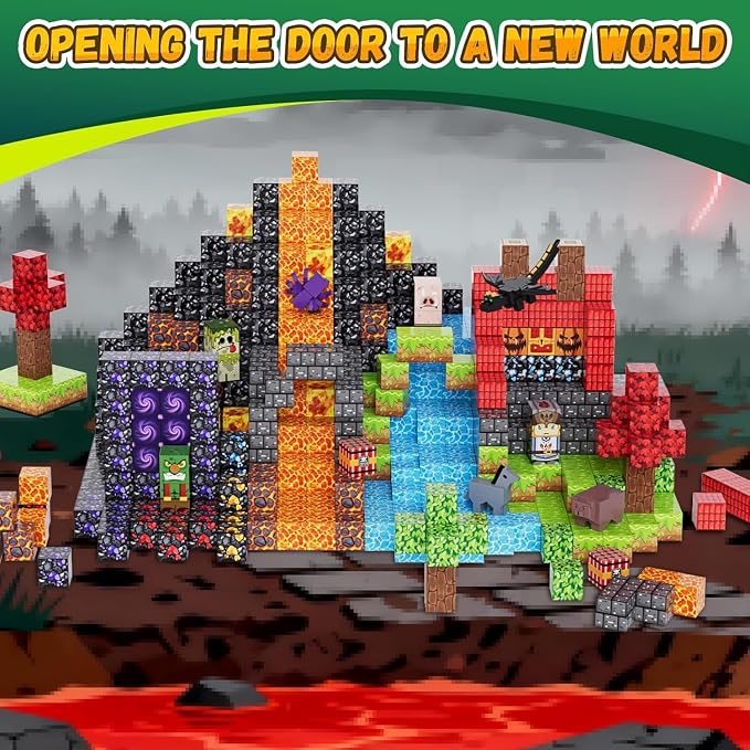 200PCS Magnetic Blocks, Magnetic Building Blocks, 0.78in Magnetic Building Cubes, STEM Game Stacking Toys for Kids, Birthday Gifts for Boys and Girls Age 3+ Years Old