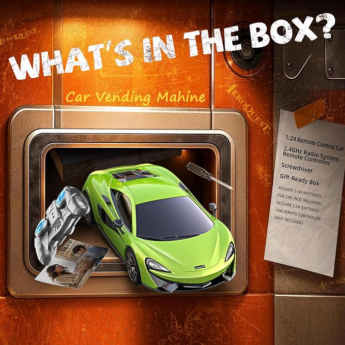 AEROQUEST McLaren Remote Control Car,Officially Licensed MCLAREN 570S,1:24 Scale Toy Car for Kids,Electric Sport Racing Hobby RC Cars,Birthday Gift for Boys and Girls（Green）