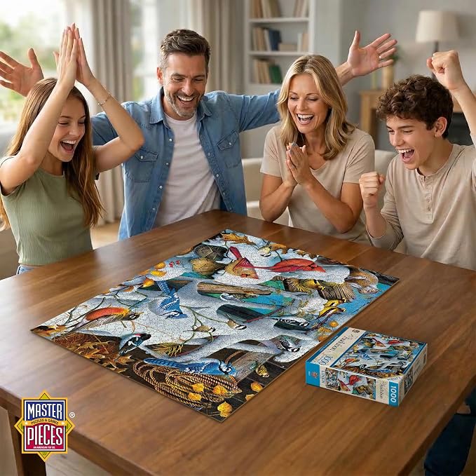 MasterPieces 1000 Piece Jigsaw Puzzle for Adults, Family, Or Youth - Snow Birds - 19.25"x26.75"