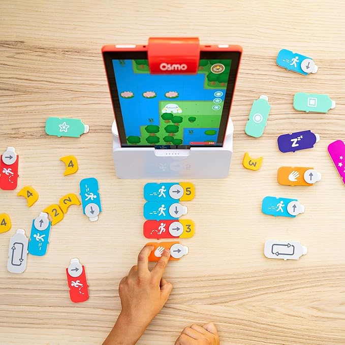 Osmo-Coding Starter Kit for Fire Tablet-3 Educational Learning Games Ages 5-10+-Learn to Code,Coding Basics & Coding Puzzles-STEM Toy Gifts,Boy & Girl(Osmo Fire Tablet Base Included-Amazon Exclusive)