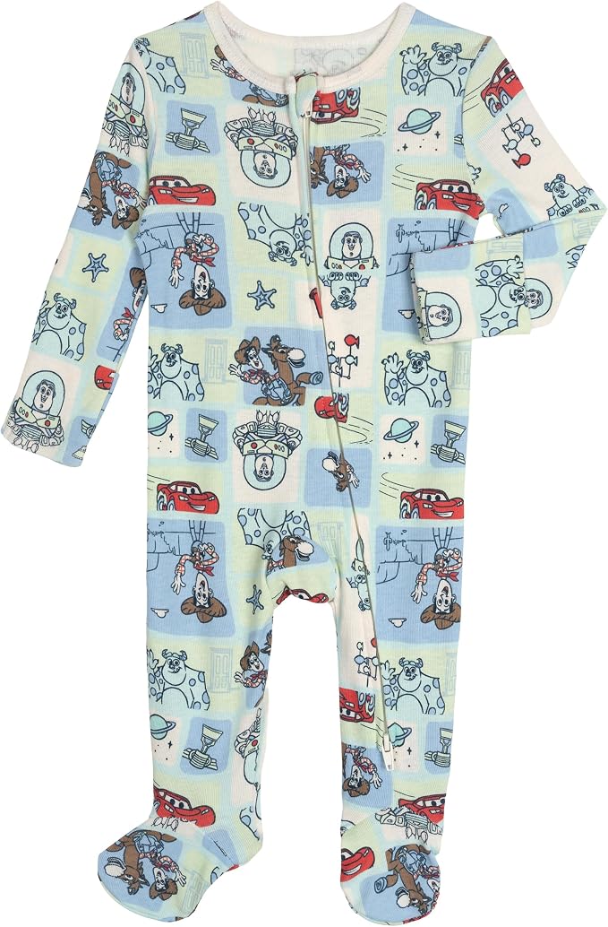 Disney Baby Boys' 2-Pack Footed One-Piece Sleep N' Play Newborn to Infant