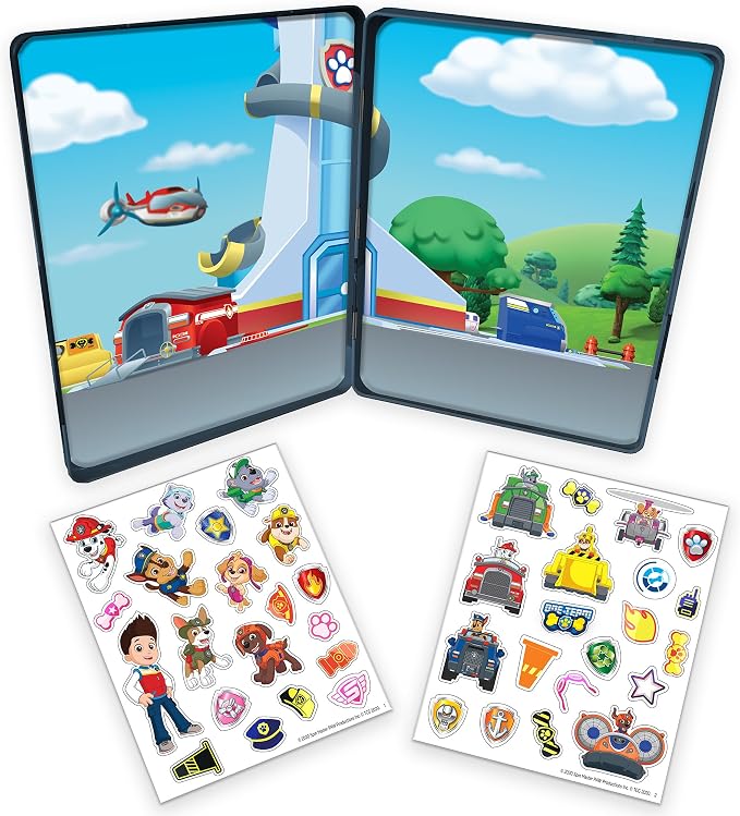 PAW Patrol - Magnetic Creations Tin - Dress Up Play Set - Includes 2 Sheets of Mix & Match Dress Up Magnets with Storage Tin. Great Travel Activity for Kids and Toddlers!