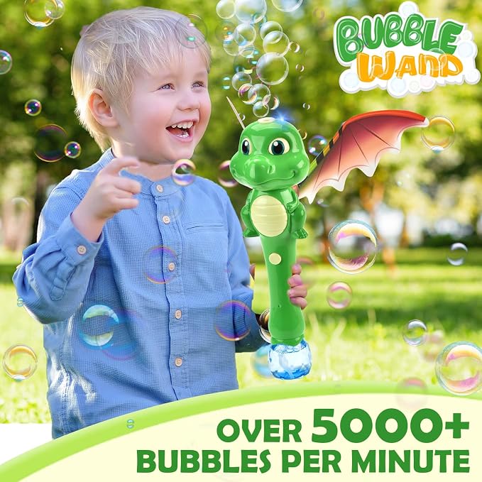 Chridark Dinosaur Bubble Wand Toys for Kids Age 3 4 5 6 7 8 Years Old: Bubbles Machine for Kids, Toddler Outdoor Toys, Gifts Birthday Presents for 3 4 5 6 Year Old Boys Girls
