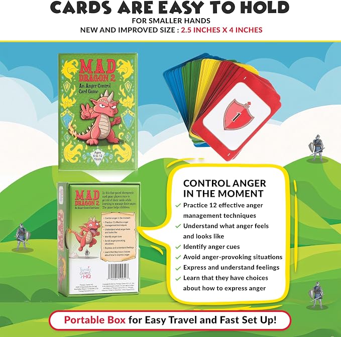 Mad Dragon 2: an Anger Control Card Game for Kids | A Fun, Therapist-Friendly Social Emotional Learning Activity that Teaches Emotional Regulation Through Play