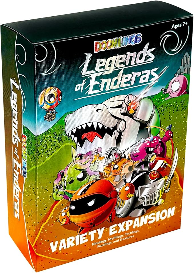 Doomlings Card Game: Legends of Enderas Variety Expansion – 120 New Cards, 5-in-1 Bundle (Mythlings, Techlings, Dinolings, Fuzelings & Treasures) | Ages 8+, 2–6 Players