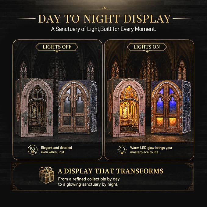 2 Pack 3D Architecture Building Model Kit with LED Lights, Dust Cover, Openable Door, Easy Assembly in 2-3 Hours, DIY Craft Gift for Adults Teens Home Decor (Duomo di Milano+Notre-Dame Basilica)