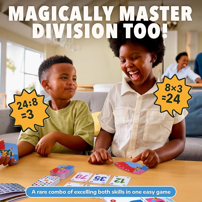 Multiplication Game for Kids – Interactive Math Card Game That Builds Confidence in Times Tables | Ideal Multiplication and Division Games for 2nd 3rd 4th 5th Grade Kids