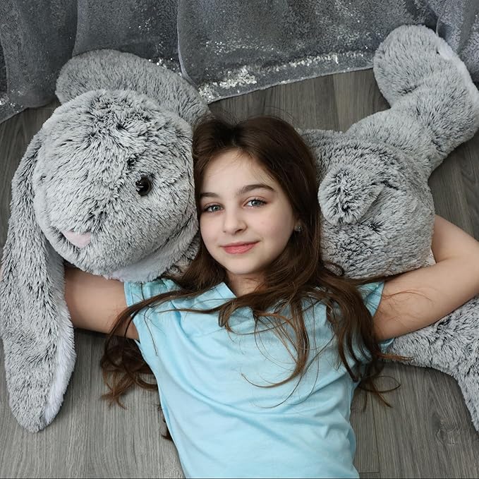 BENINY 31 Inch Large Bunny Stuffed Animal, Giant Easter Rabbit Plush Toy, Big Soft Cuddly Bunny Pillow Gift for Girls, Boys, Kids, Birthday and Christmas