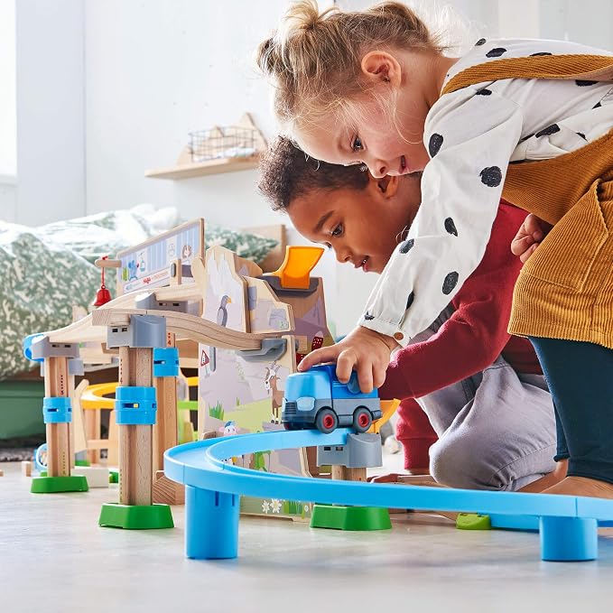 HABA Kullerbu Mountain Adventure Ball Track Ultimate Marble Run Set & Building Toys for Kids Age 2-8, Montessori STEM Learning & Educational Toys
