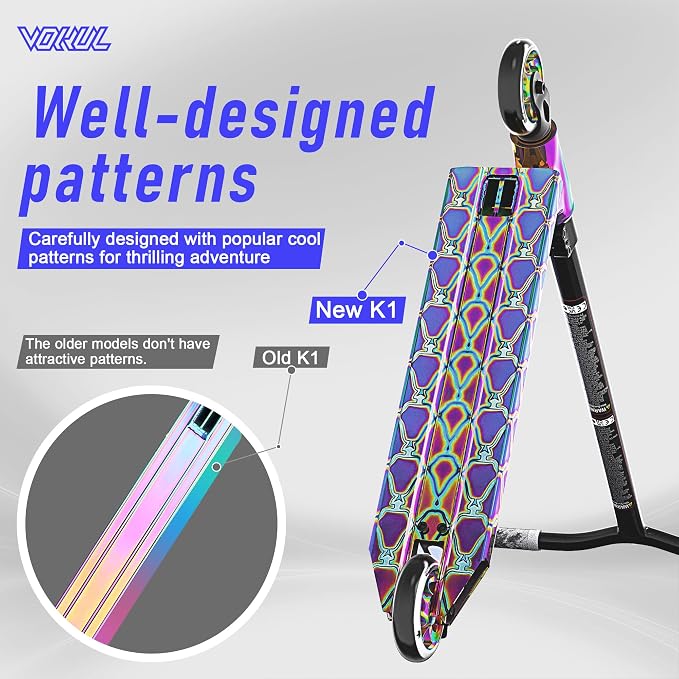 VOKUL K1 Pro Stunt Trick Scooter for Kids 8 Years and Up Freestyle Skate Park Street for Boys Girls