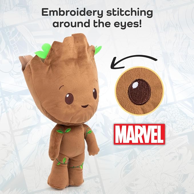 Jay Franco Guardians of the Galaxy Groot Stuffed Pillow Buddy - Super Soft Polyester Microfiber, 14 inch (Official Marvel Product)