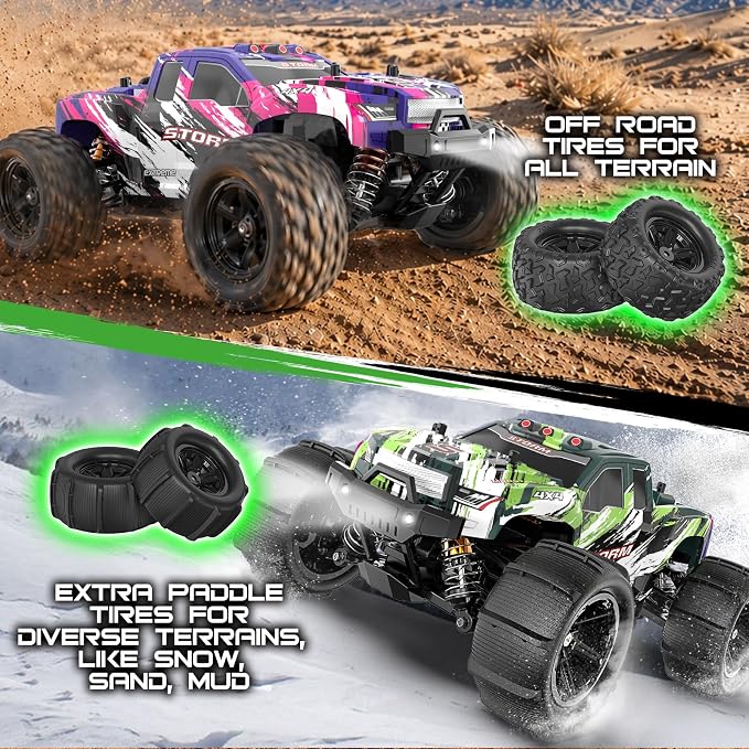 X-TMAGA 1:18 All Terrain RC Car for Adults & Boys (HS18-05), 4WD Off-Road RC Truck High Speed Fast 40+ KPH, 4X4 Waterproof Remote Control Car with 2 Rechargeable Batteries
