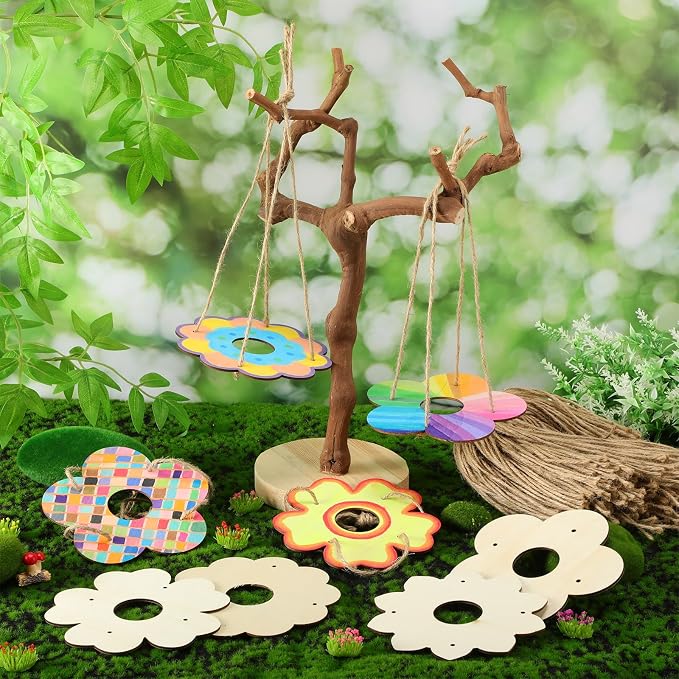 DoubleFill 100 Pack Bird Feeder Craft Kits for Kids Ages 3-8 Bird Feeder Craft Kits with Stainless Steel Bowls DIY Kids Crafts Wooden Art Painting Outdoor Bulk Toys for Children VBS Crafts